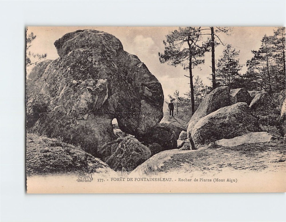 Postcard Rocher de Plutus Foret de Fontainebleau France