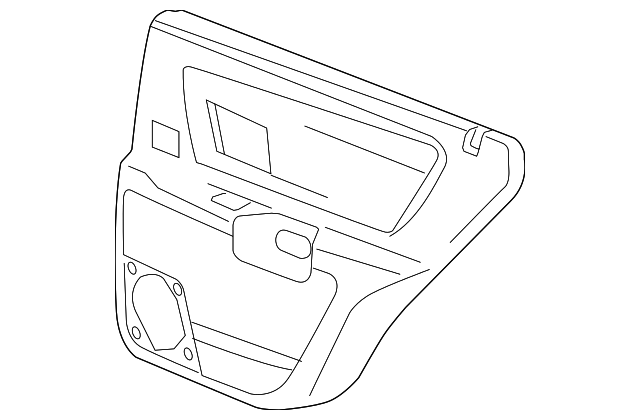 Genuine GM Light Gray Front Passenger Side Door Trim 25807496