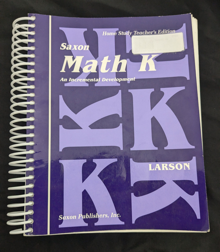 Saxon Math K Kindergarten Homeschool Teacher Guide Clean Edition