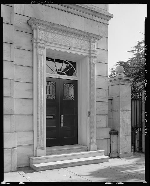 Charleston South Carolina 119 Broad Street House Doorway Fanlight 1937
