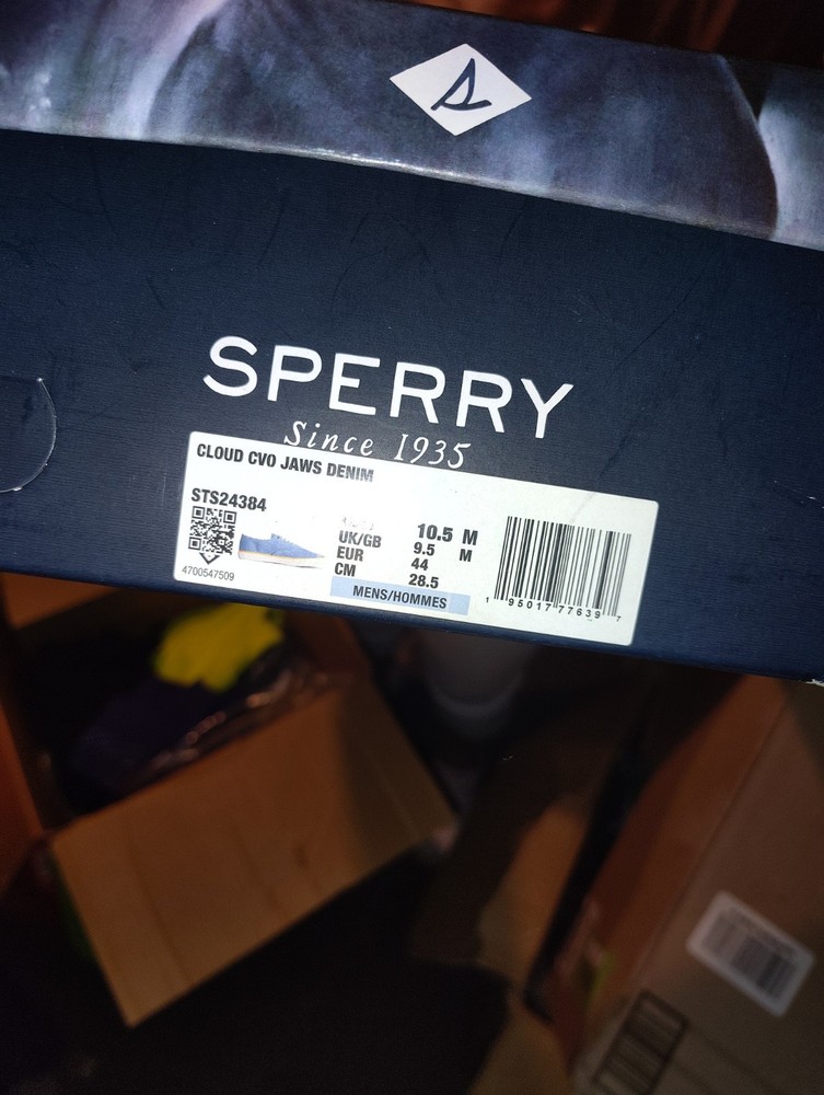 Sperry Cloud CVO Jaws Denim Blue Canvas Men's Sneakers Size 10.5