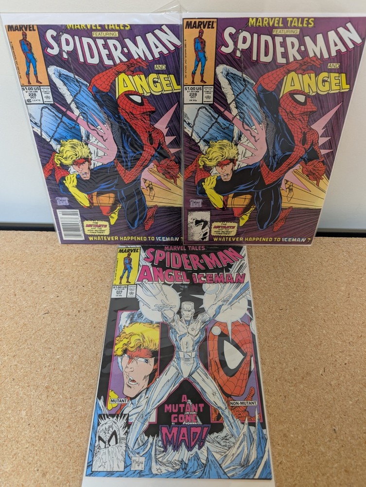 Marvel Tales #228 (Newsstand & Direct) & #229 Todd McFarlane covers