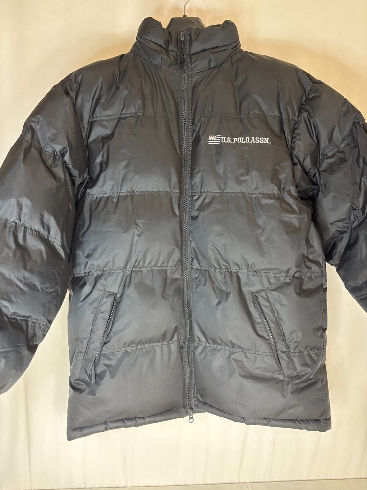 Vintage 1890 U.S. Polo Assn. Men's Hooded Thick Puffer Jacket Navy Blue Sz. L