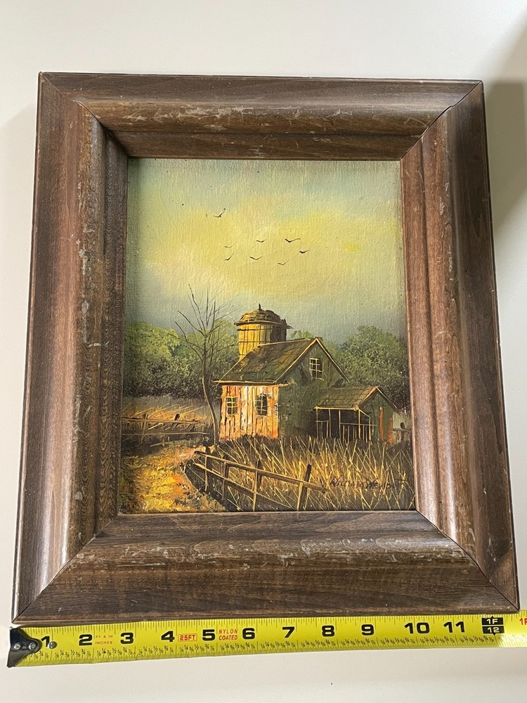 William Newport Goodell-Born 1908, Old Farm Scene Oil Painting