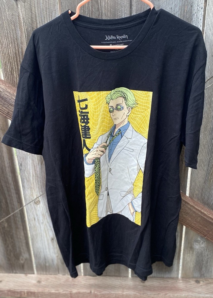Crunchyroll Jujutsu Kaisen Kento Nanami Box Graphic T-Shirt Size XL