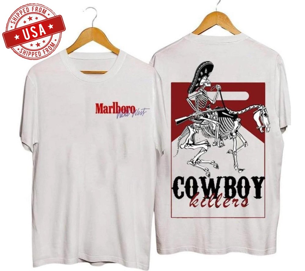 Vintage 1990s Marlboro Multicolor T-Shirt, Cowboy Unisex T-Shirt