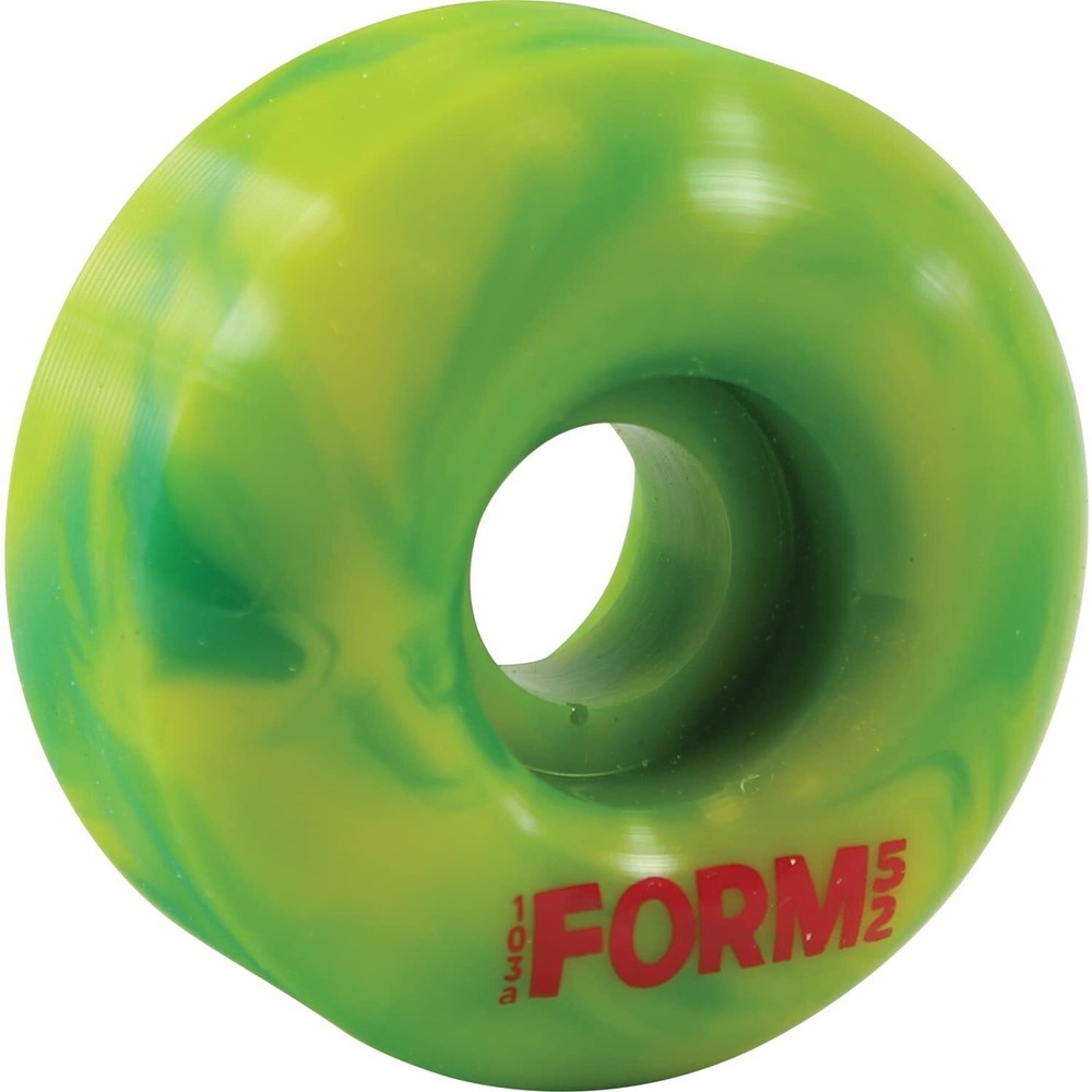 Form Solid Swirl 52mm Rasta Skateboard Wheels (Set of 4)