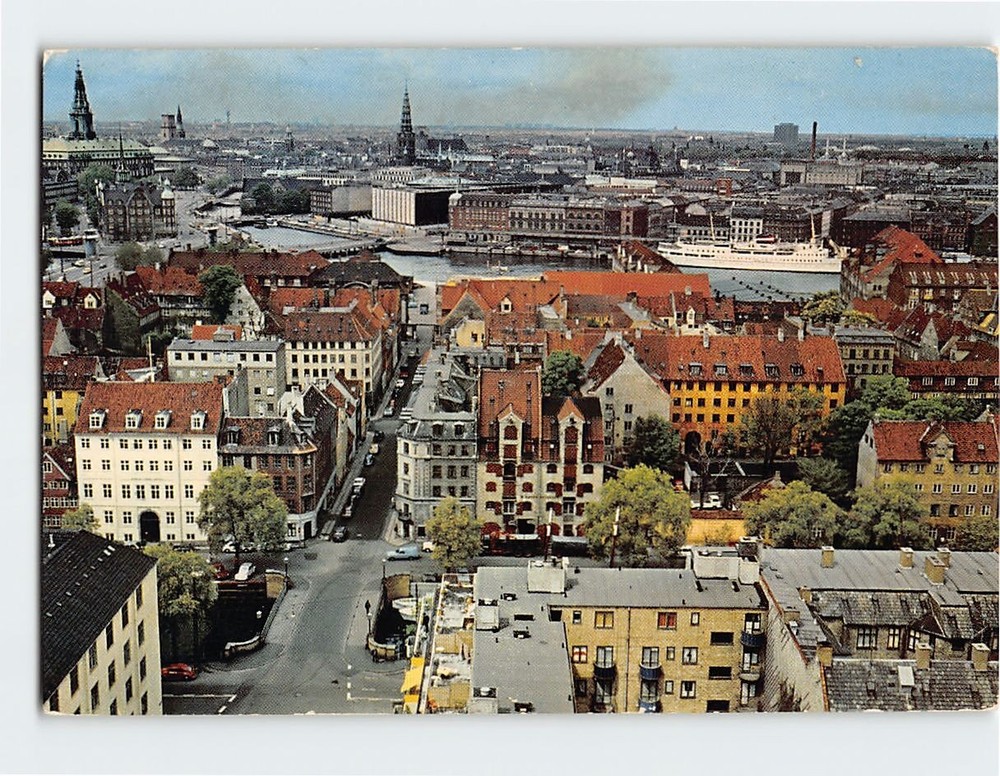 Postcard Aerial View Copenhagen Denmark