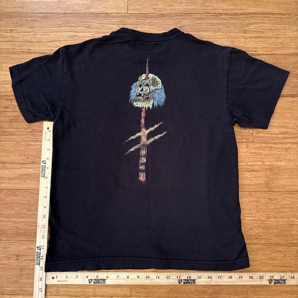 Deathwish Shirt Men's Med BLK  Zombie Graphic Tagless Skateboarding Crewneck Tee