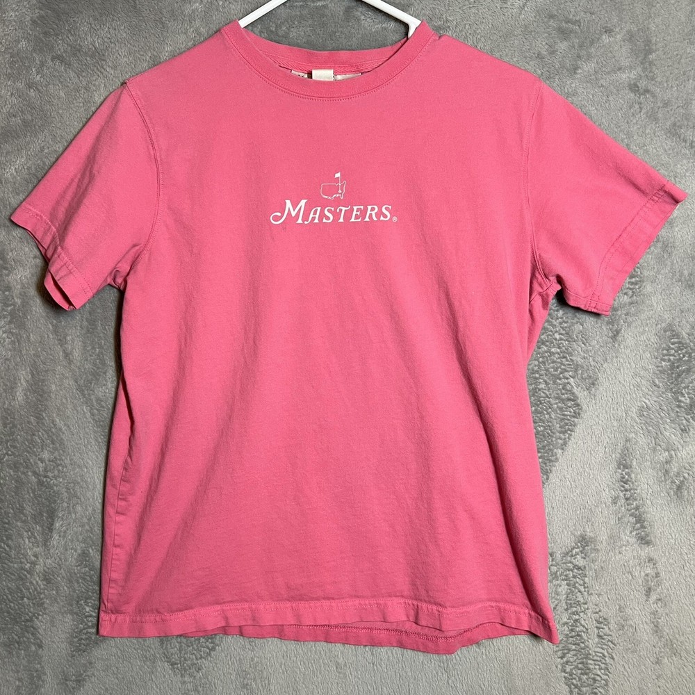 Masters Collection Tshirt Women's Small Pink Short Sleeve Logo Graphic Golf
