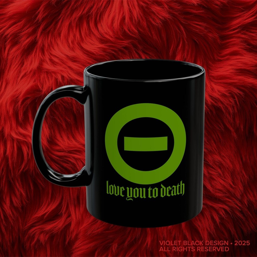 Black Mug Type O Negative Fan Art Gothic Coffee Mug Peter Steele Goth Gift