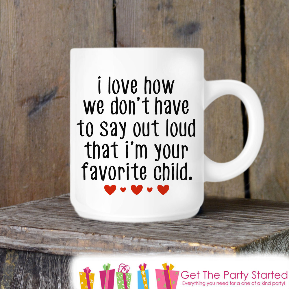 Coffee Mug Funny Mother's Day Mug Mom's Favorite Child Novelty Ceramic Mug