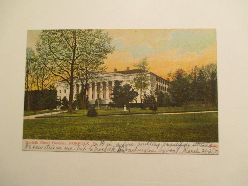 Norfolk Virginia Postcard Naval Hospital Navy VA