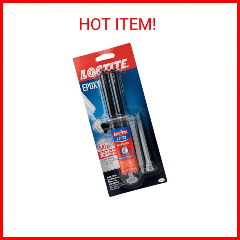 Loctite 5-Minute Fast-Set Epoxy Syringe 0.47 fl oz HC1060027 for Quick Strong Bonds
