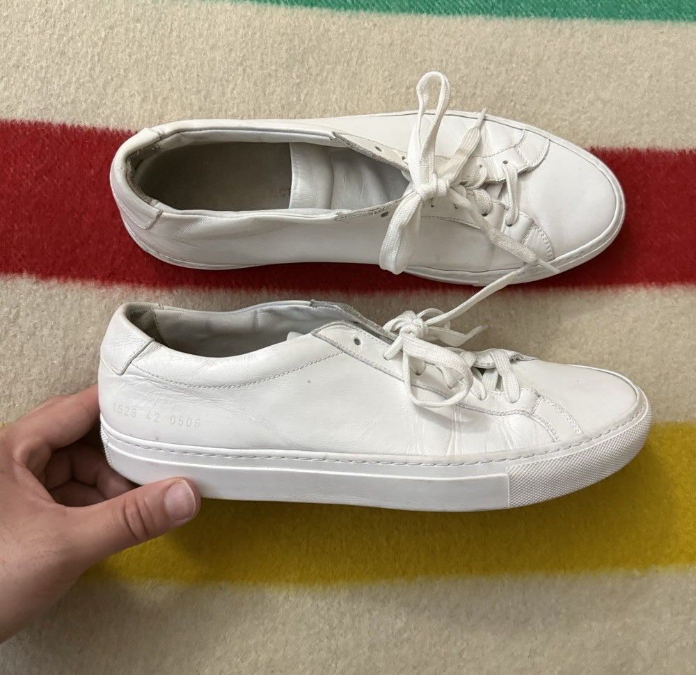 Common Projects Original Achilles Leather Low White Sneaker 1528 0506 US 9 EU42-image