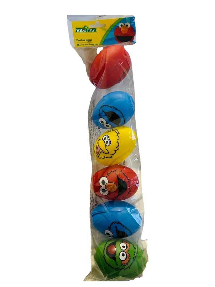 Sesame Street Elmo Cookie Monster Big Bird Oscar 6 ct Easter Eggs Easter Holiday