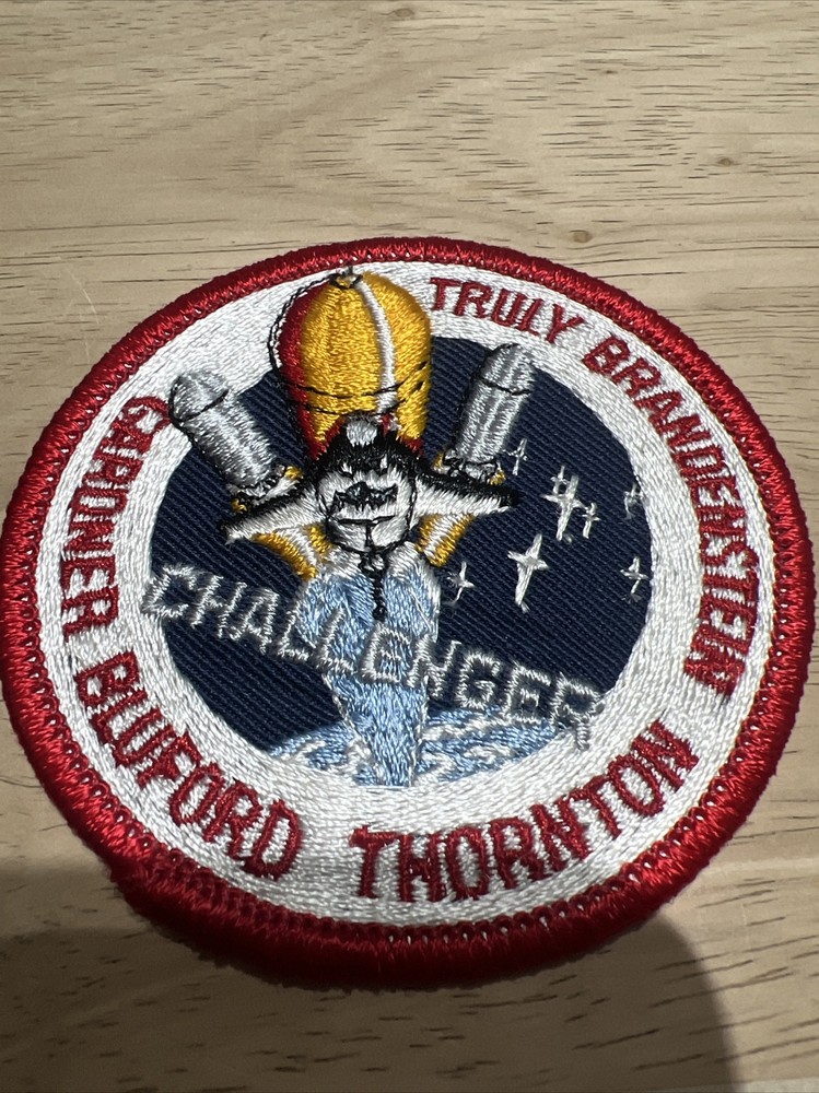 NASA Space Shuttle Mission STS-8 Challenger Embroidered Iron on Patch Bordered