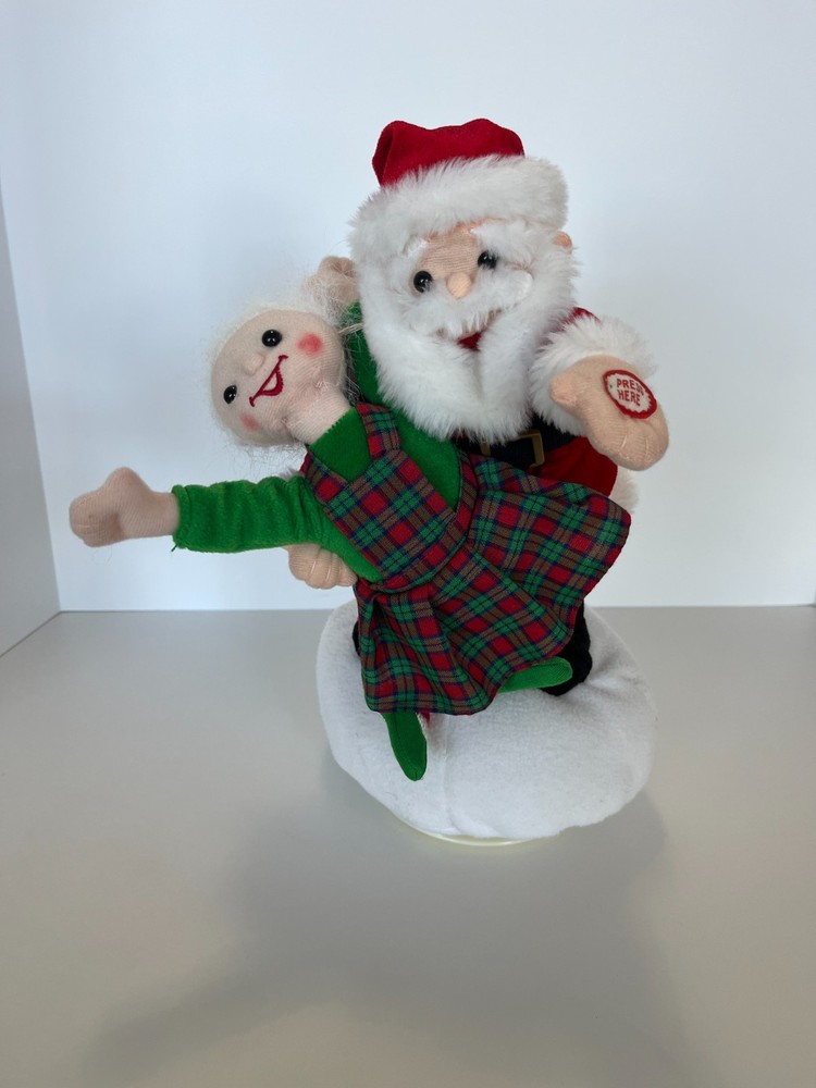 Vintage Spinning & Singing Santa and Mrs. Claus by Santas Best/retro Christmas