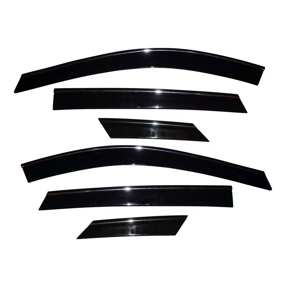 AVS Ventvisor Smoke Chrome Trim Front & Rear Window Deflectors for Cadillac SRX