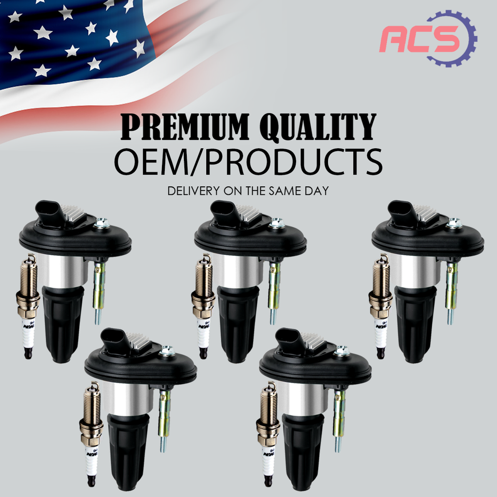 5X OEM Ignition Coil & 5X Iridium Spark Plug For GMC Canyon Chevy Colorado UF303