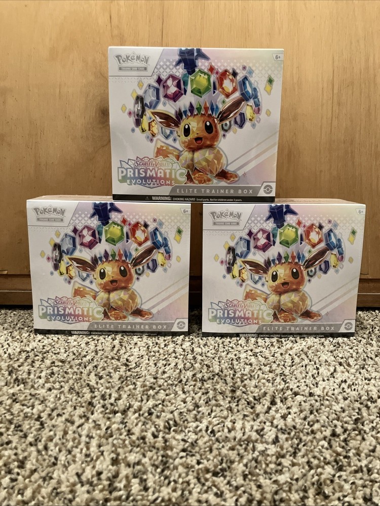 Lot of (3) Pokemon TCG Prismatic Evolutions Elite Trainer Box SEALED ETB