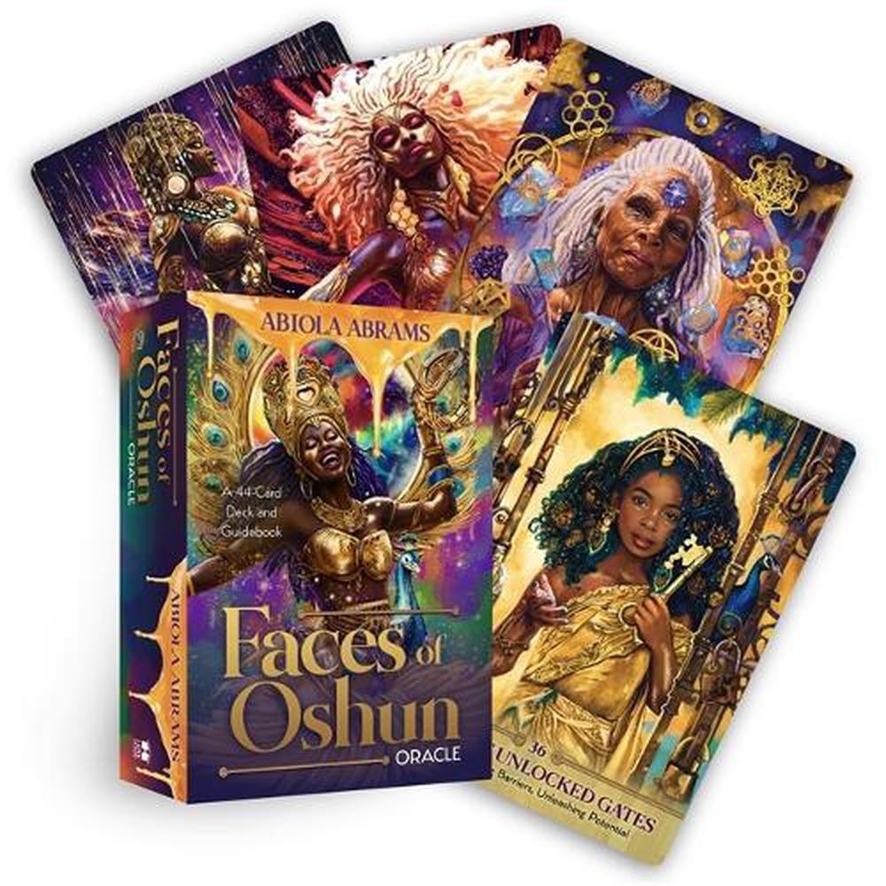 Faces of Oshun Oracle: A 44-Card Deck and Guidebook by Abiola Abrams Cards Book