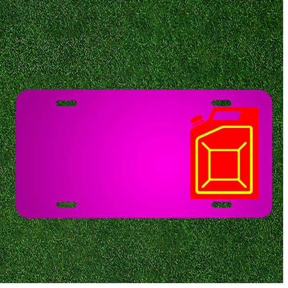 Custom Personalized Car License Plate with Names on Jerry Can  