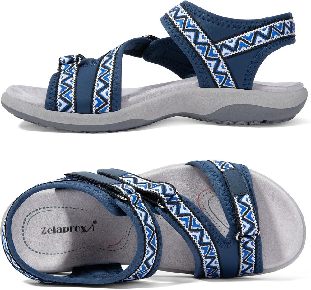 Zelaprox Women Comfortable Walking Sandals with Arch Support Hiking Sandals...