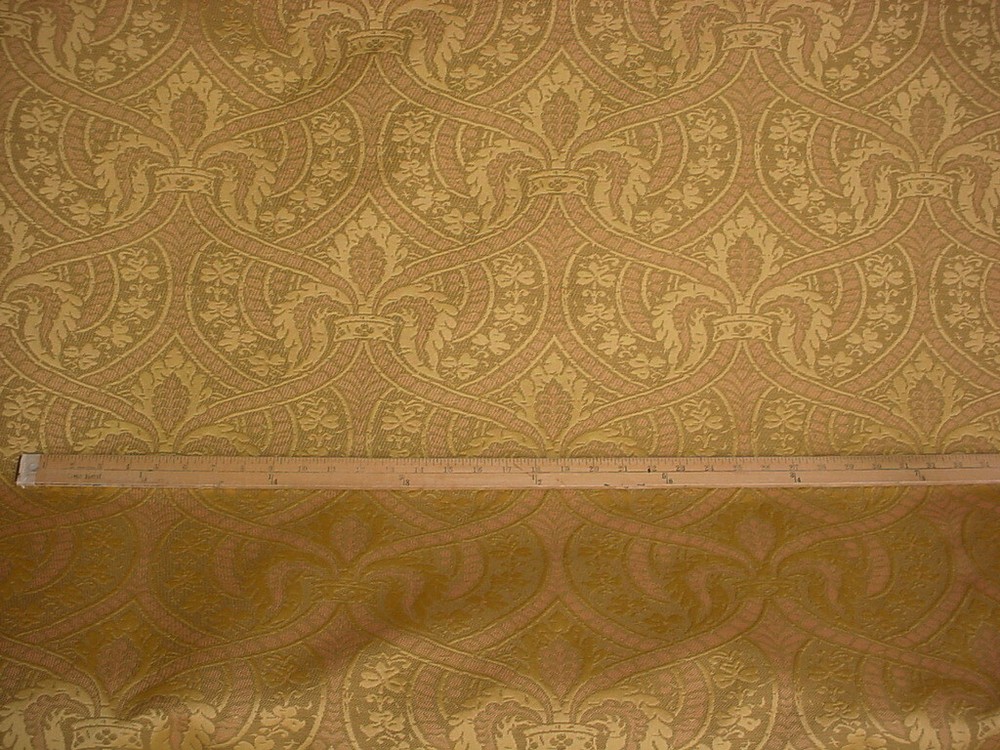 11-5/8Y Scalamandre M0 00021228 Coltibuono Gold Scroll Brocade Upholstery Fabric