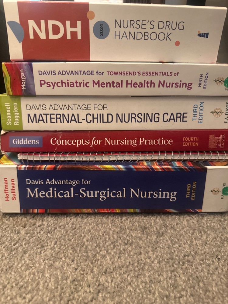 Lot Of (6) Nursing School Text Book Bundle RN/LPN