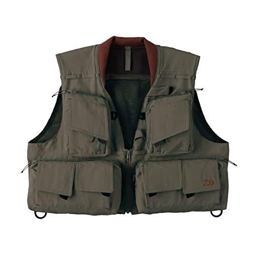 DAIWA DV-3222 Brown Fishing Vest with Multiple Pockets MNEW