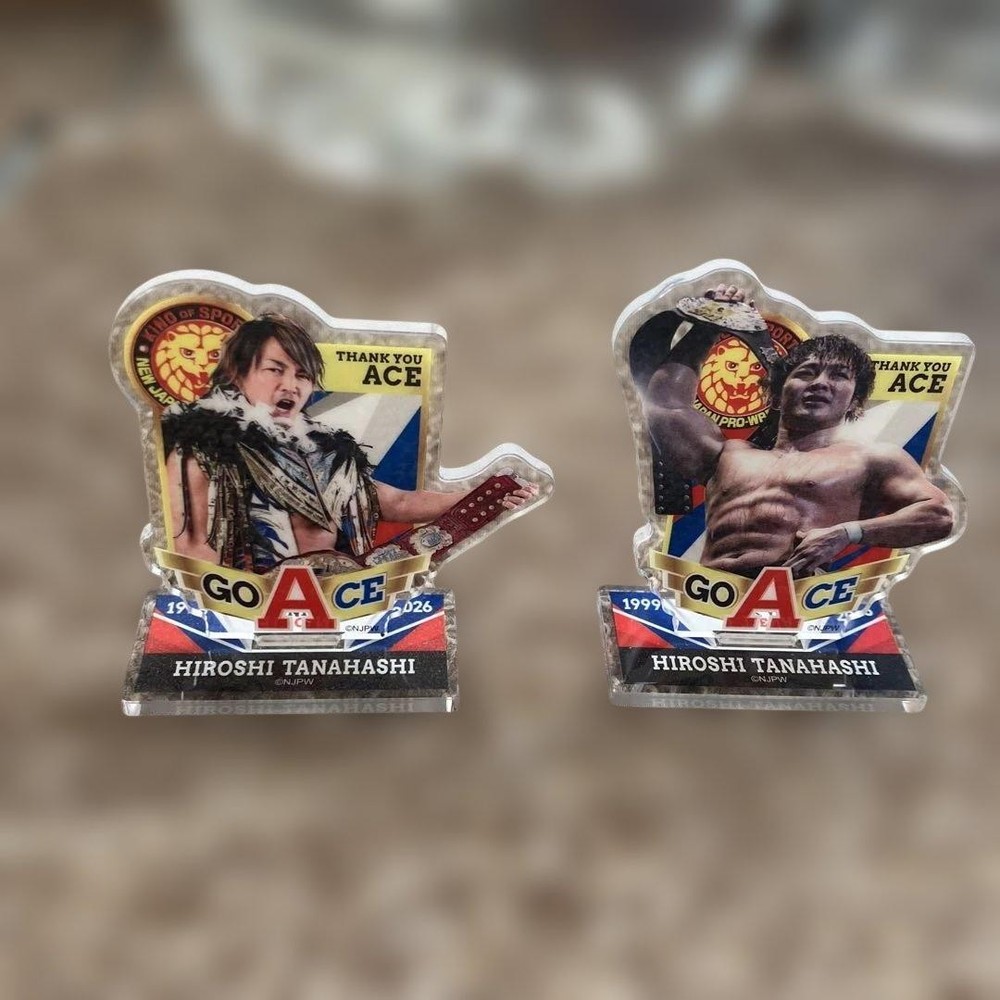 Hiroshi Tanahashi GO ACE Acrylic Stand Set of 2 New Japan Pro Wrestling