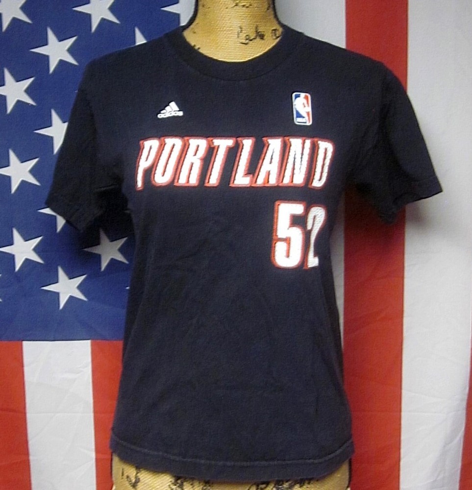 Vintage 2007 Greg Oden Portland Trail Blazers Youth NBA T-Shirt #52 Black Medium