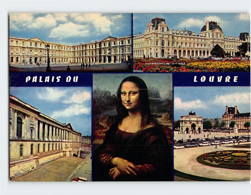 Postcard Palais Du Louvre Paris France