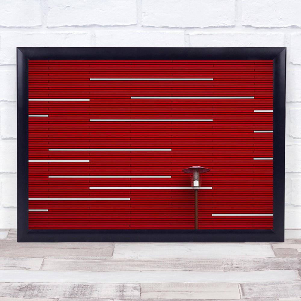 lamp light Red Lines Pattern Geometry Shapes Architecture Street Art Print