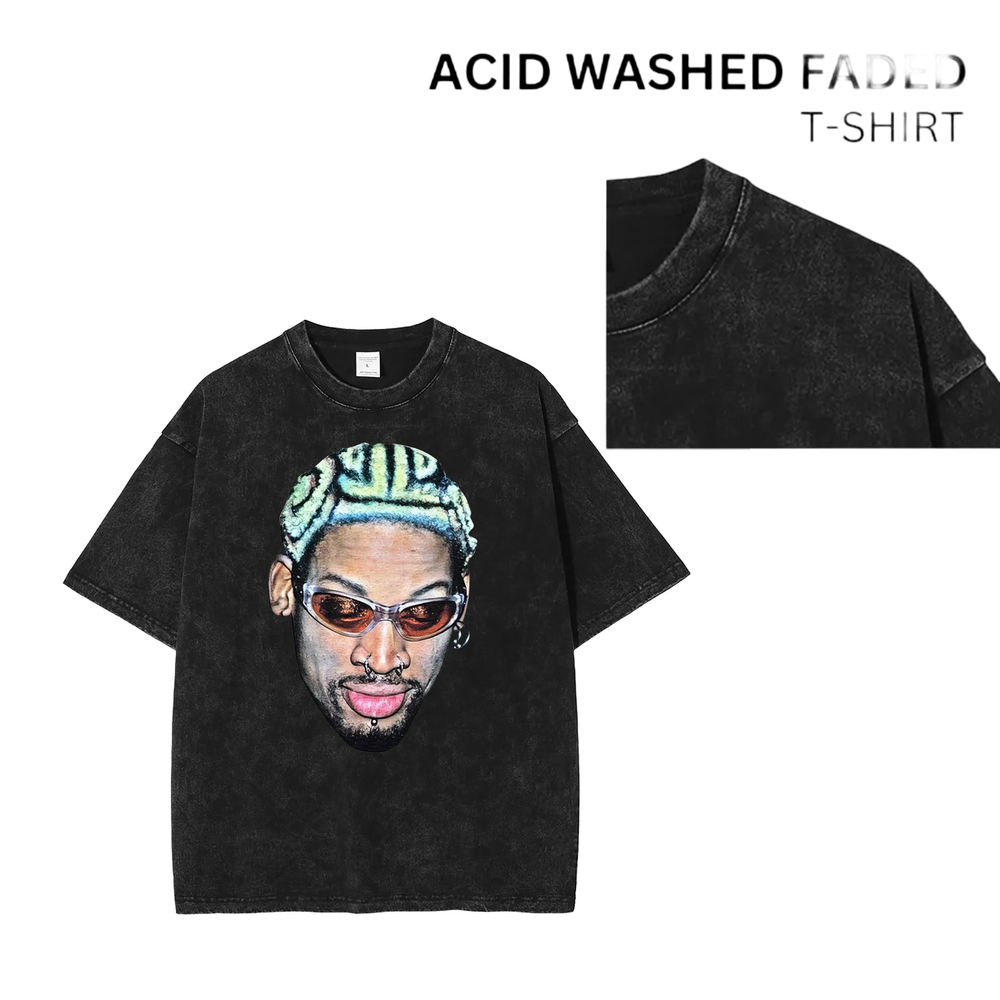 90s Acid-Washed Vintage Rock Band Tee - Unisex Faded Retro Style 101138  -image