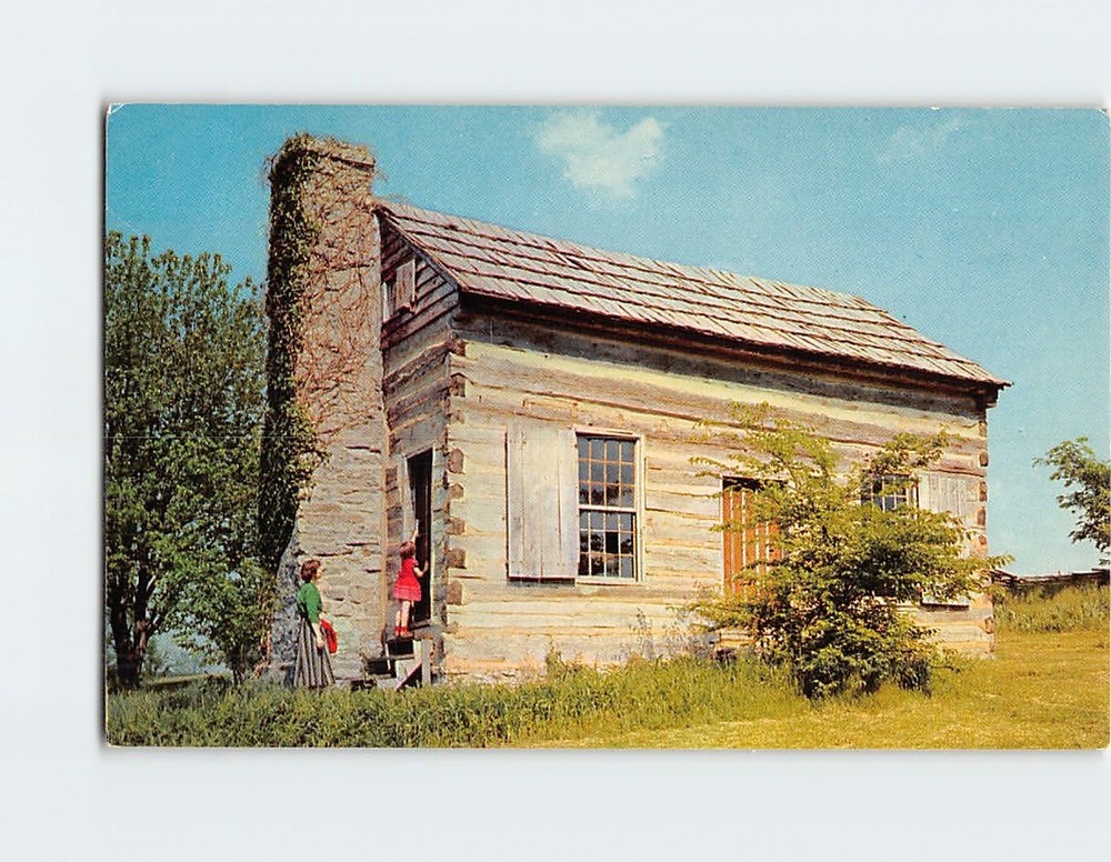 Postcard Replica Of Bersheba Lincoln Cabin Lincoln Homestead State Park KY USA