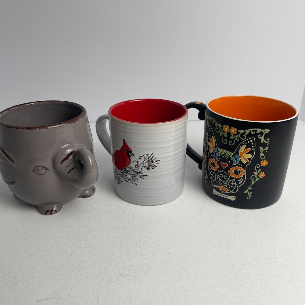 Lot of 3 Unique Coffee Mugs
