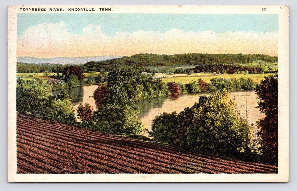 c1920s Tennessee River Scenic View Valley Landscape Knoxville TN Postcard