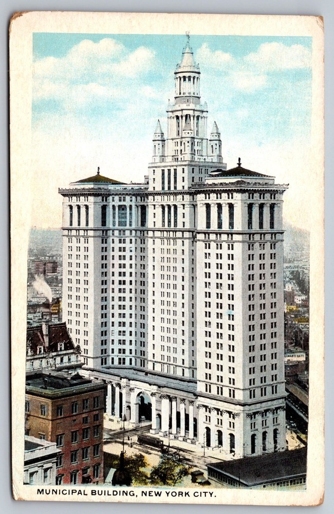 Municipal Building New York City vintage postcard c. 1915-1930  (A)