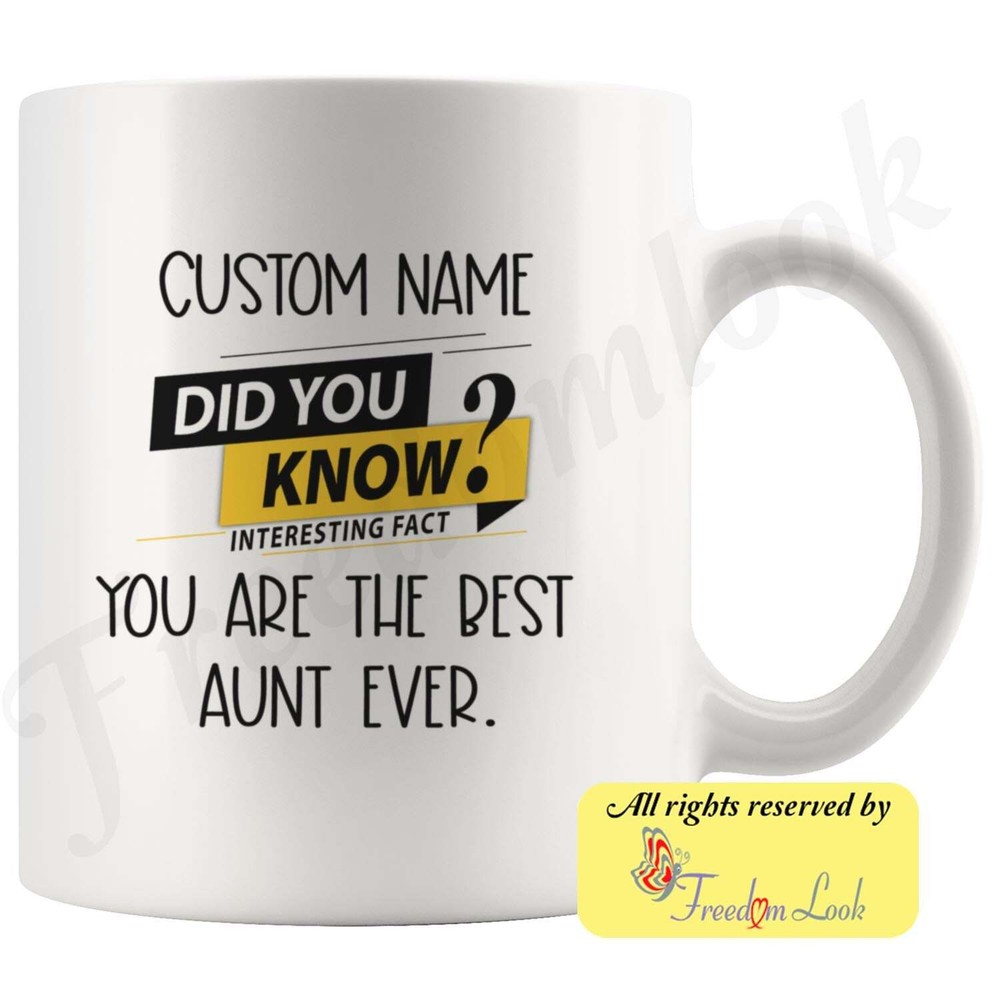 Taza de café tía regalos personalizados mejor tía regalo de cumpleaños tía ideas de regalo