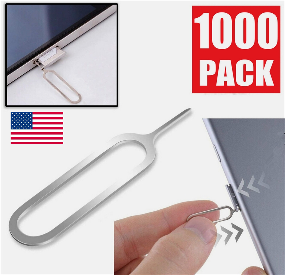 100Pcs Sim Card Tray Remover Eject Ejector Pin Key Tool For Mobile Phones New