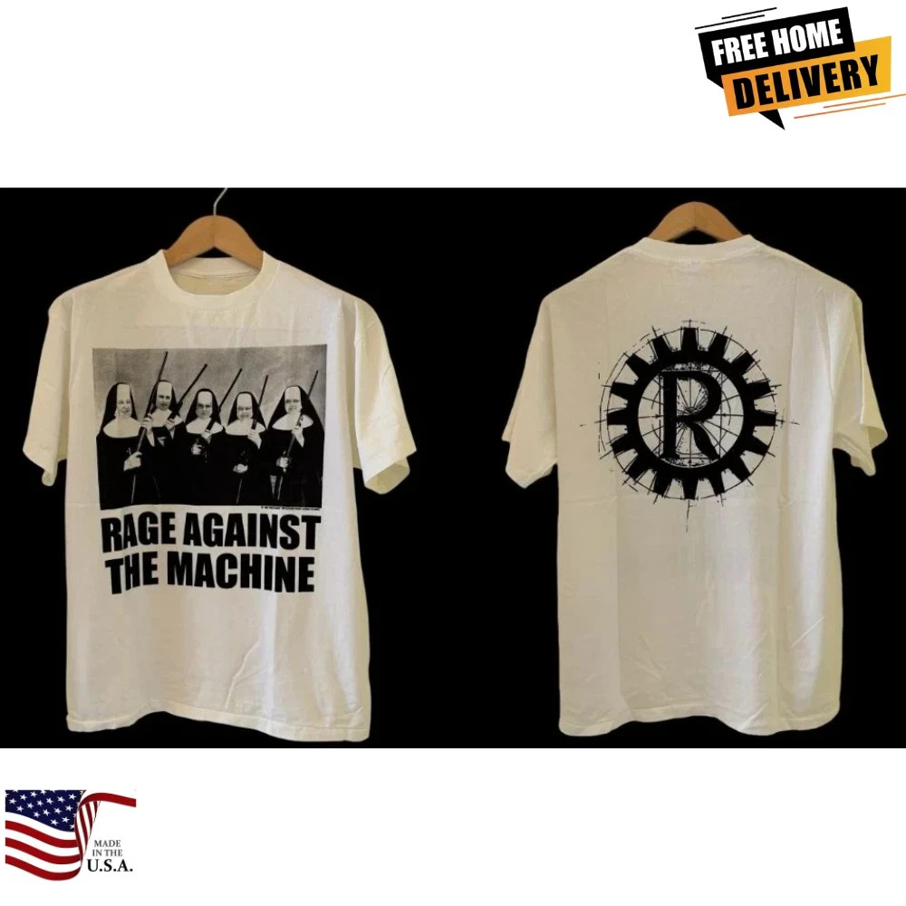Vintage REPRINT Rage Against The Machine Nuns With Guns Band Tee Shirt S-5XL