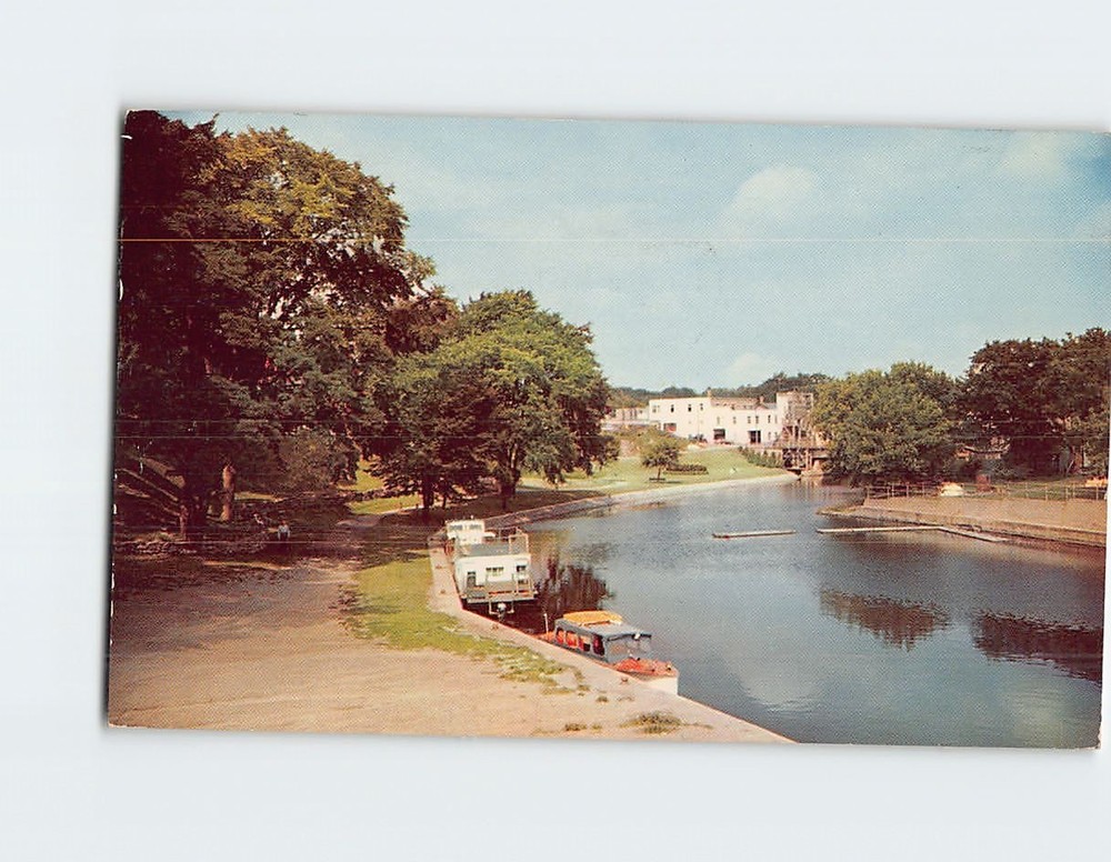 Postcard The Scugog River and Park Lindsay Ontario Canada
