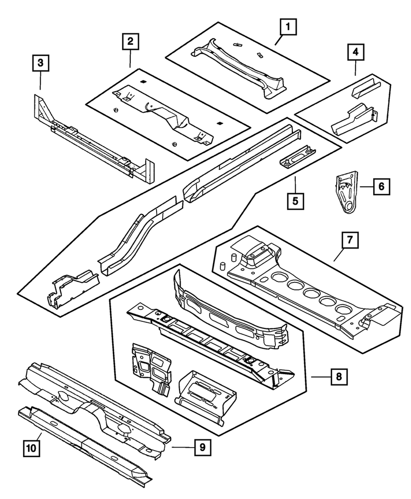 Genuine Mopar Rear Rail Rear Bumper Extension Assembly Right 4878794AC