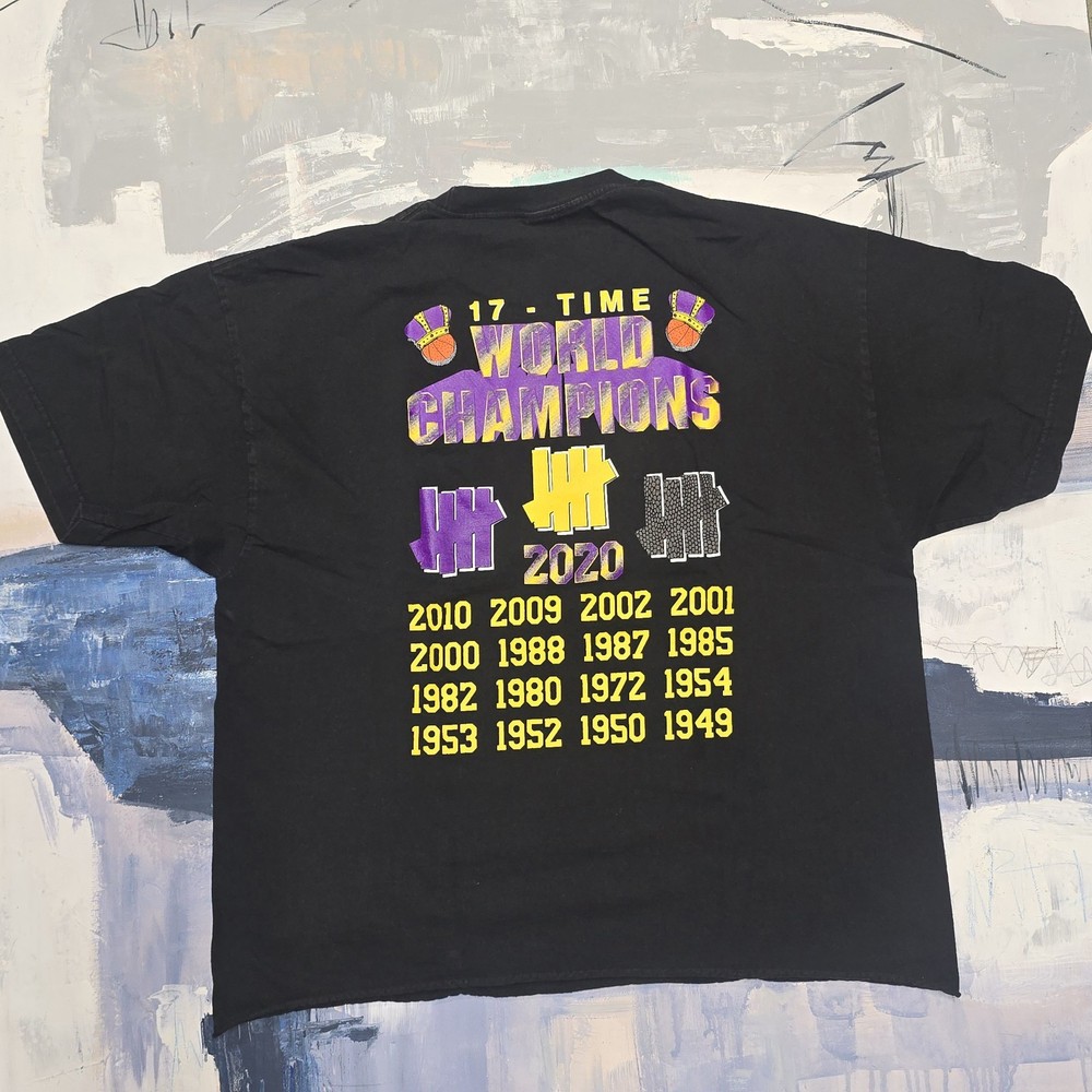 2020 Undefeated x Los Angeles LA Lakers 17 Time Championship T-Shirt XXL UNDFTD