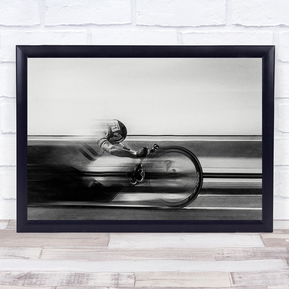 Street Racer Cycling Sports Motion Bike Sport Blur Wheel Wall Art Print