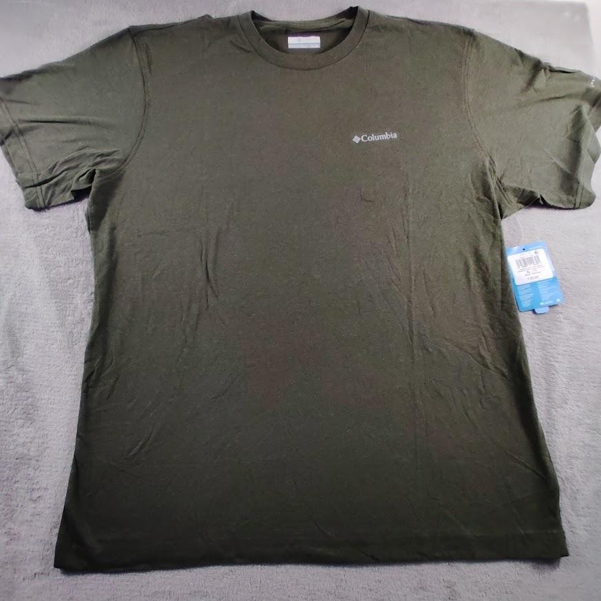 Columbia Shirt Mens XL Green Thistletown Hills Omni-Wick Crew Neck AM2370-366