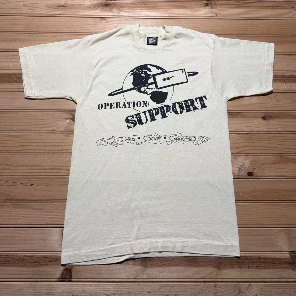 Vintage 90s Operation Support Military Relief Single Stitch T-Shirt USA - Medium