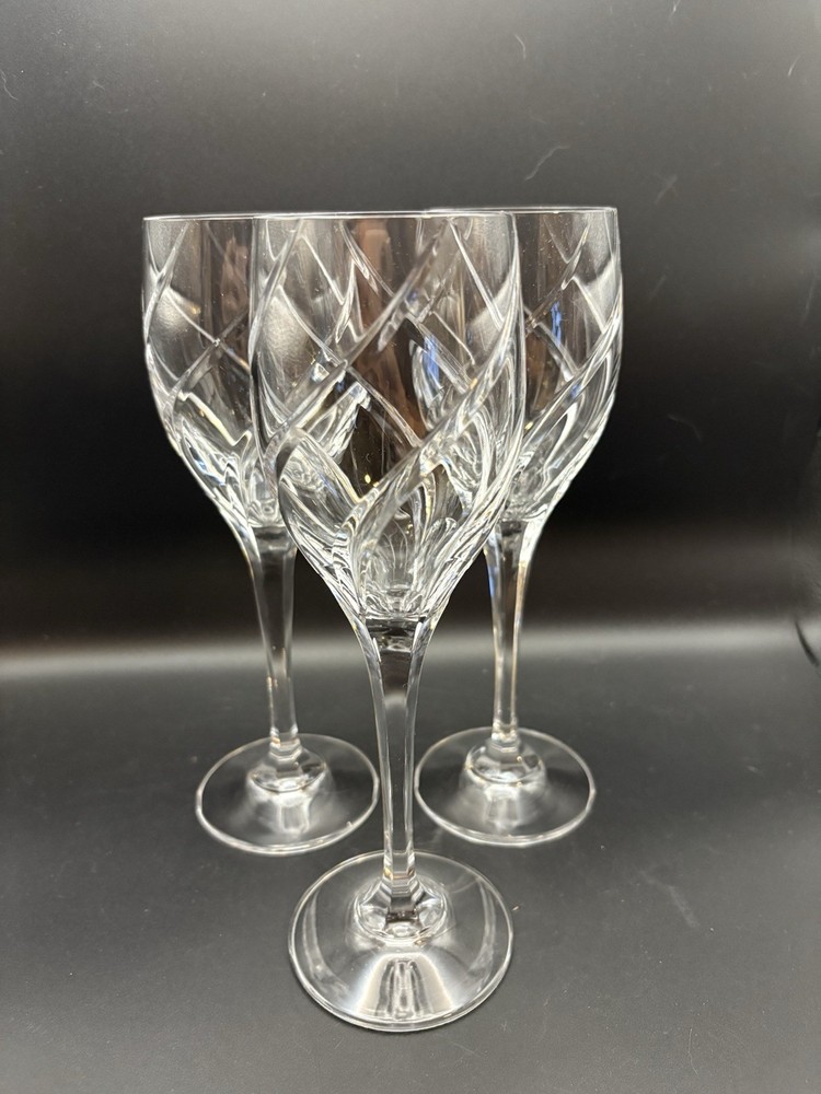 Mikasa Olympus Crystal Stemware Dessert Wine Glasses Set Of 3 Vintage